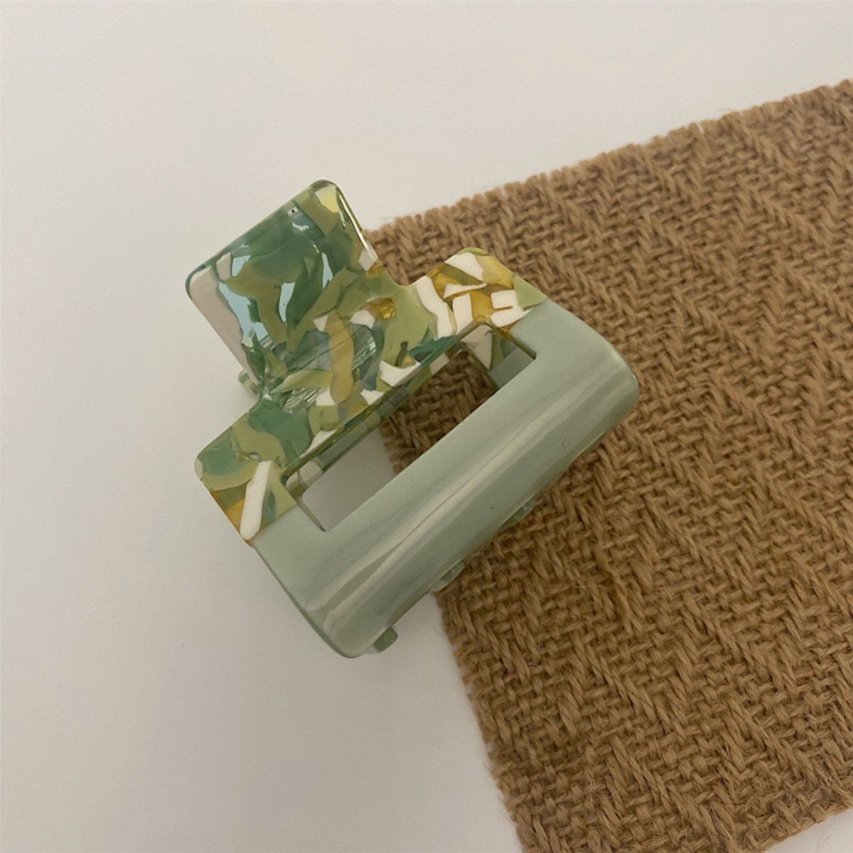 

Print Fashion Acetate Sheet Green Hair Ornaments Women Hair Clips Korean Style Hairpins Hair Claws B