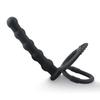 Double Penetration Anal Plug Couples Silicone Pull Beads with Penis Ring Delayed Ejaculation Butt Plug Cock Ring Masturbator Toy