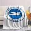 1PC Brighton Print Flannel Blanket, High Quality All Seasons, Home Decor, Warmth and Comfort, Perfect for Christmas Gifts