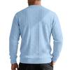 Men's Geometric Jacquard Textured Crew Neck Sweatshirt, Long Sleeve X Stitch Decor Casual Pullover Top for Daily Wear