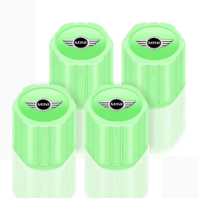 2025 For BMW MINI 4Pcs Luminous Car Tire Valve Caps Badge Emblem Styling For MINI Cooper Fridge One S F56 R57 R58 R60 JCW Countr