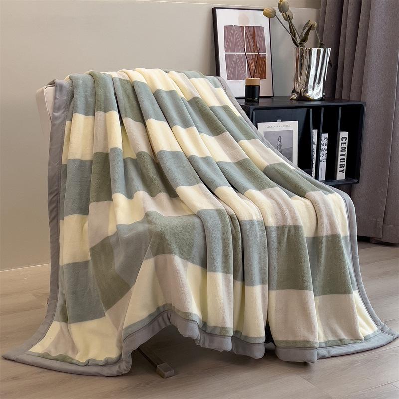 Pluche melkvliesdeken met hoog gramsgewicht: Dubbelzijdige, Dikke, Warme Bank/Slaapbank Plaid