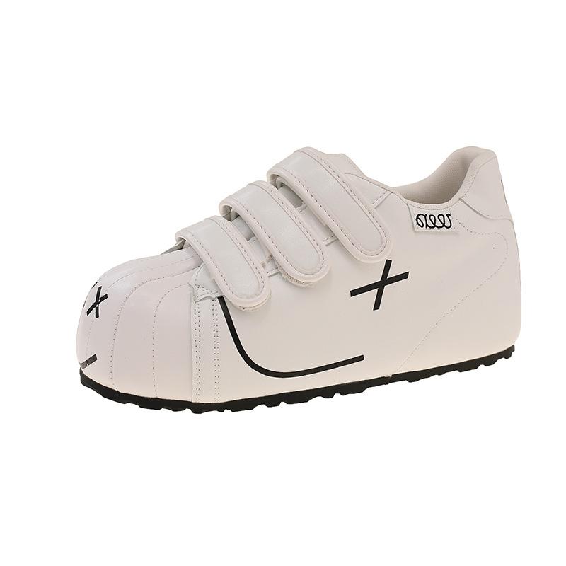 Velcro Bread Big Head Shoes Women's 2025 New Autumn Platform Heightening Shoes Casual Board Shoes Sports Little White Shoes