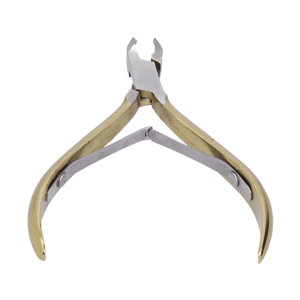 Gold Color Professional Nail Cuticle Trimmer Stainless Steel Dead Skin Cutter  For Toenails