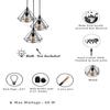 Hanging Light Diamond Cluster, Ceiling Lights for Home Decoration, Pendant Light, Chandelier for Living Room Modern, Balcony Decor, Diwali Decoration