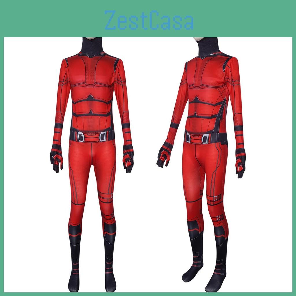 Cosplay Costume Daredevil Battle Suit Jumpsuit Halloween Movie Costume Cosplay