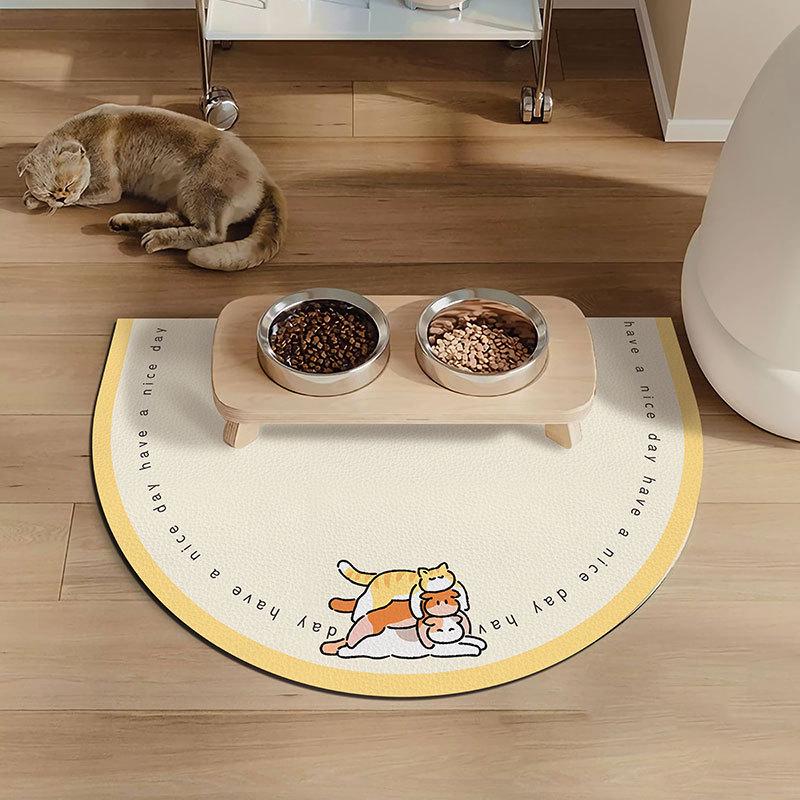Non-Slip, Water-Absorbing Pet Placemats for Cats & Dogs - Easy-to-Clean Diatom Mud Mats