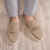 Autumn Men Flat Loafers 2025 Frosted Suede Flat Shoes Comfortable Non Slip Fashion Loafers Lightweight Outdoor Casual Shoes