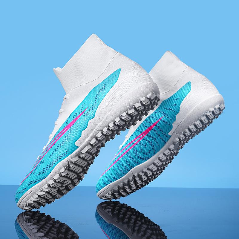 New Football Shoes Men's Non-slip Professional Competition Medium Tube Sports Training Shoes Long Nails Broken Nails Football Shoes