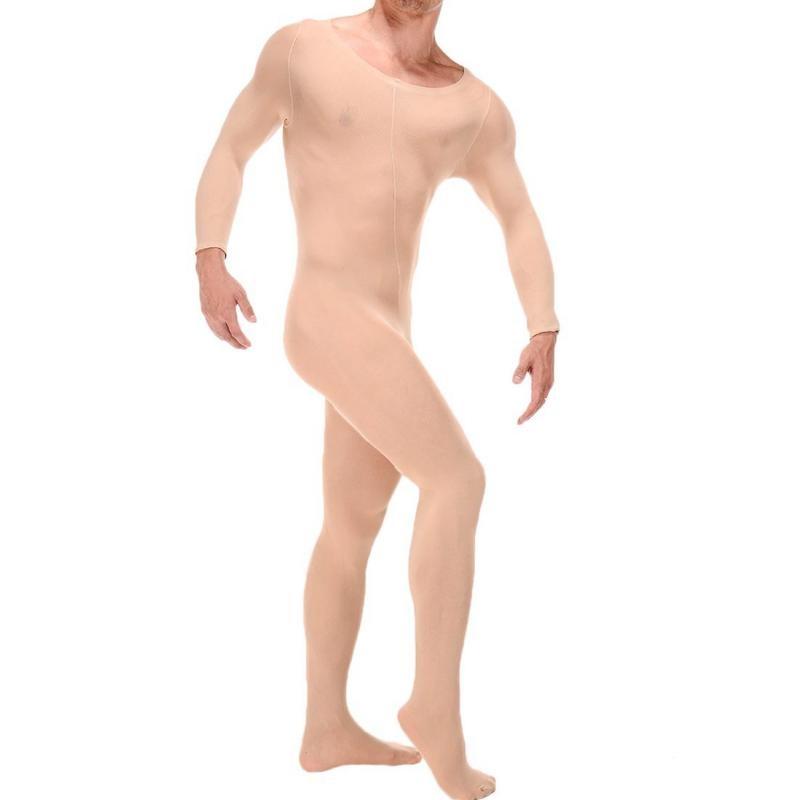 Transparent Long Sleeve Teddies Bodysuits Underwear for Men Erotic Plus Size Body Suit Men Underwear Body Stocking