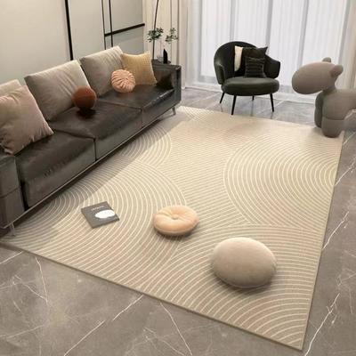 Creme Wind Crystal Pile Teppich Couchtisch Teppich Haushalt Fußmatte Zimmer Schlafzimmer Nachttisch Teppich Rutschfeste Bodenmatte