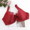 Women Full Cup Plus Size Bra Sexy Bow 3 Hooks Bras Breathable and Comfortable Lace with Wire Brassiere D E Cup