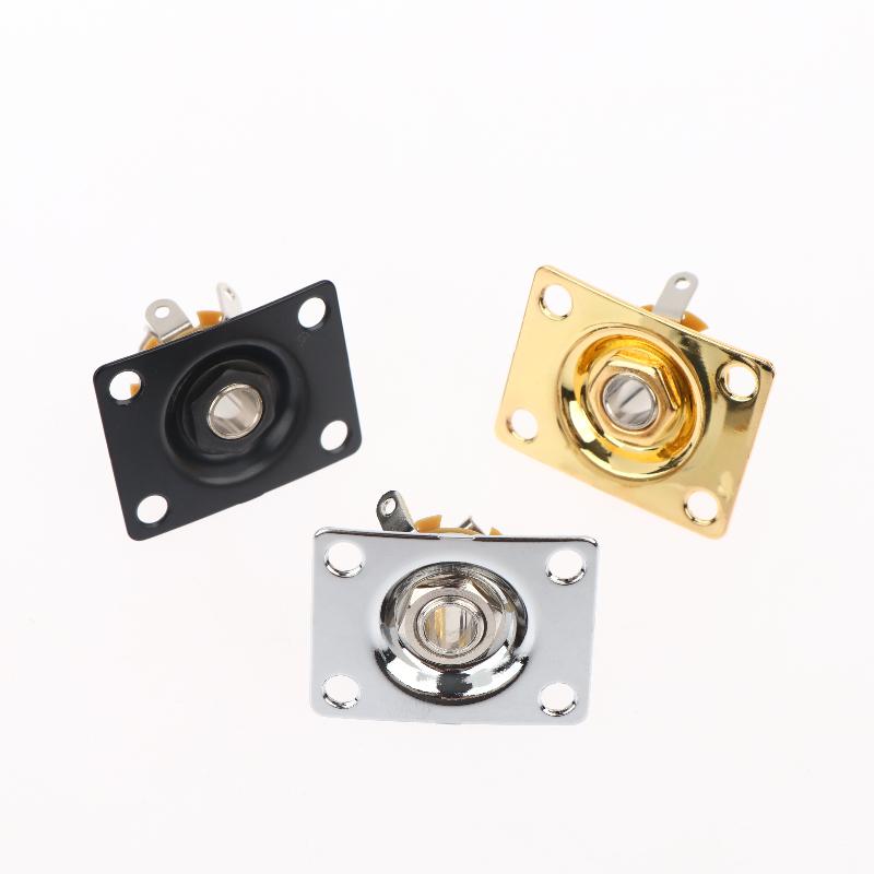 Electric Guitar Jack Output Plate Guitar Output Jack Plate Square Shape Metal Compact Guitar Jack Socket Plate Guitar