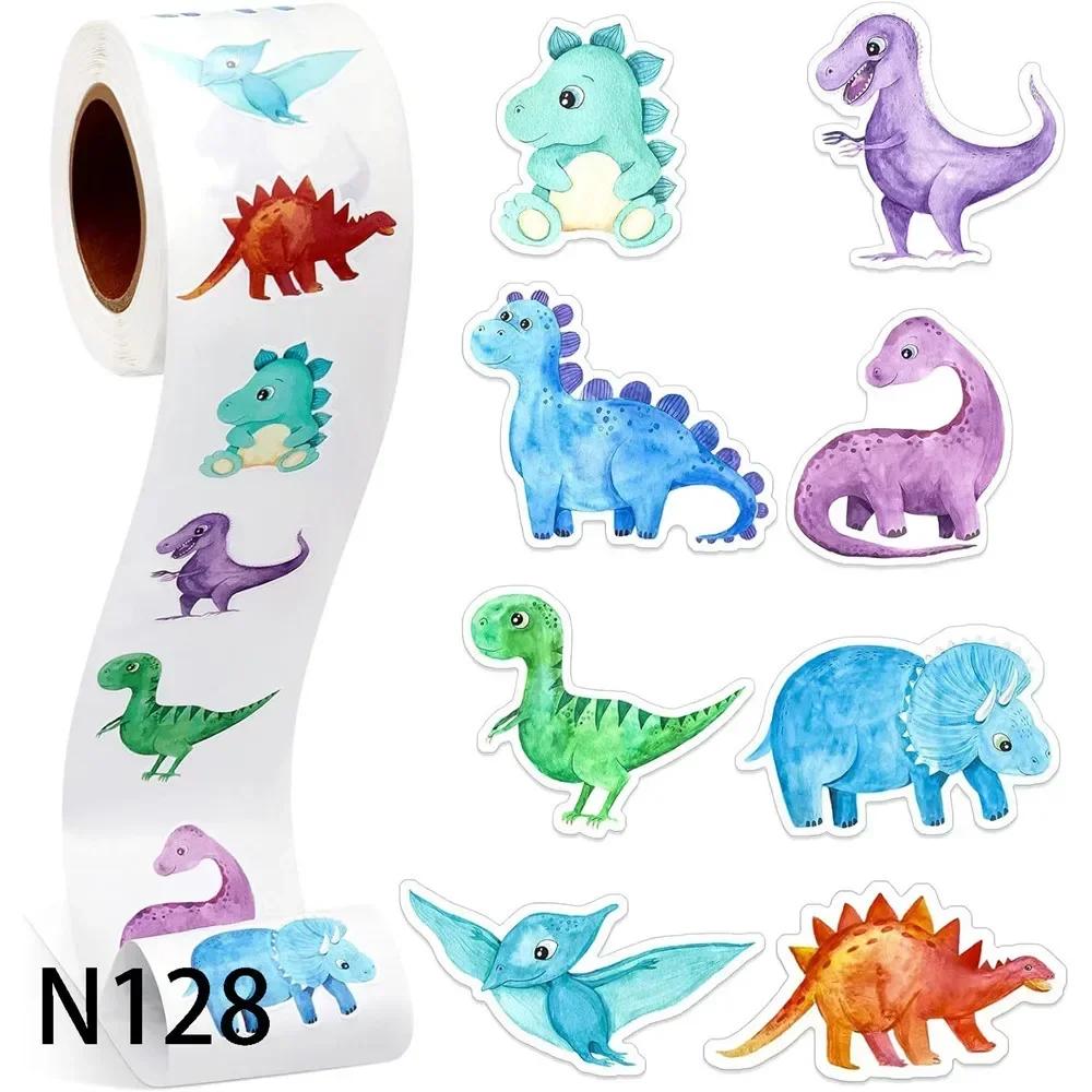 Animals Stickers 500Pcs/Roll Heterotypic Forest 2.5cm/1.0'' Art Labels Learning Rewards Adorn Gifts For Watercup Phone PC Pad