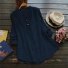 Hot Sale Large Size Bamboo Long Sleeve Shirt Women's European, American Loose Multi-Color Women's Top