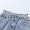 Classic and Minimalist Fashion Versatile High Waist Female High Waist Summer Loose Thin Big Yards Rolled Edge Casual Sub Denim Shorts Individuality