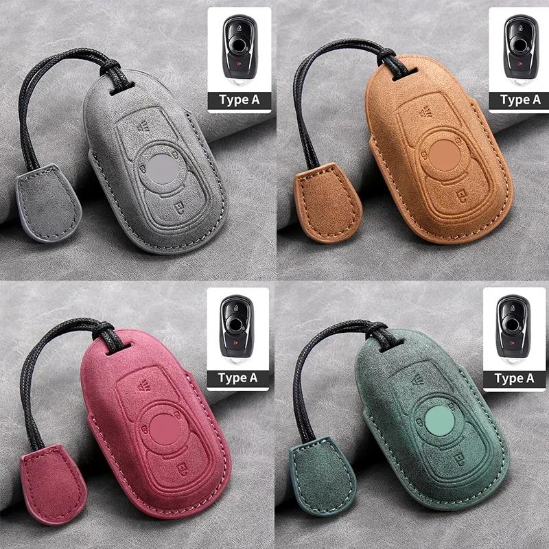 Leather Car Key Case Cover Holder Keychain Shell for Buick Verano Envision Avenir Lacrosse Regal Encore Excelle Enclave Anthem