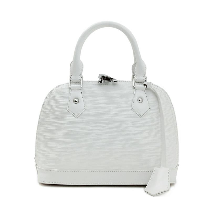 Handbag High-end Light Luxury Toothpick Pattern Shell Bag Cowhide Handbag Bag Bag Generation