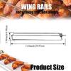 Chicken Wing Grill Rails Stainless Steel Clamping Set Metal Wing Grilling Rails for Even Cooking, Outdoor Barbecue & Picnic