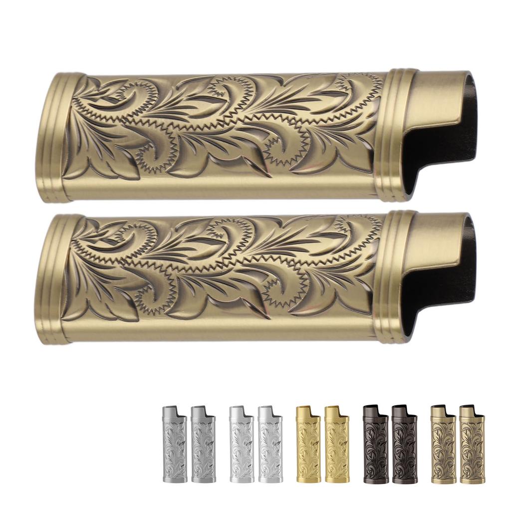 Protective Lighter Case Good Workmanship Open Top Pretty Design Sturdy Zinc Alloy Lighter Case Ideal Present for Camping