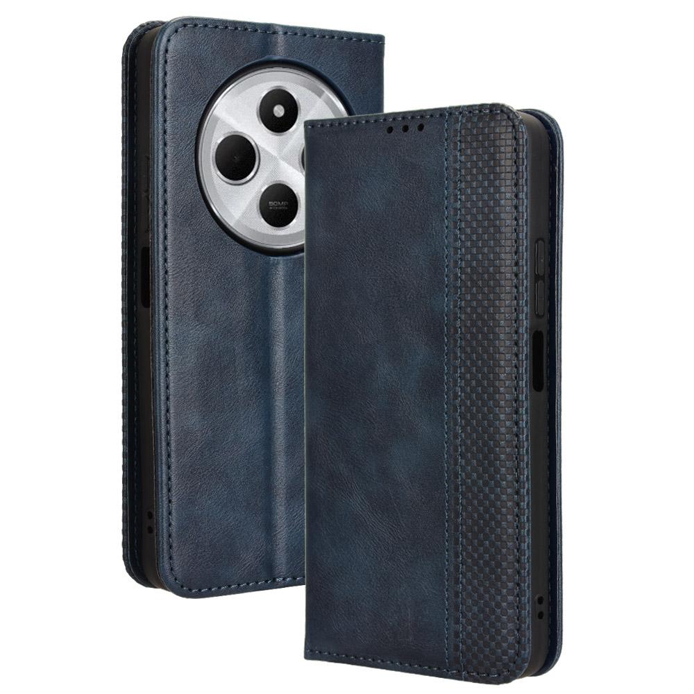 For Xiaomi Poco C75 4G/Redmi 14R 5G/14C 4G/A4 5G Leather Case Wallet Stand Retro Texture Phone Cover