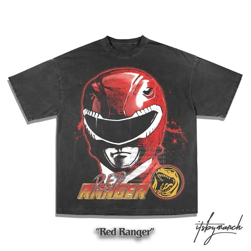 Power Ranger MMPR Tee 1 , Bootleg Tee, Classic Movie, Old Movie Lover T-shirt Unisex T-Shirt L