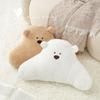 Arctic Velvet Bear Cushion With Embroidered Cartoon Animal For Home Decor
