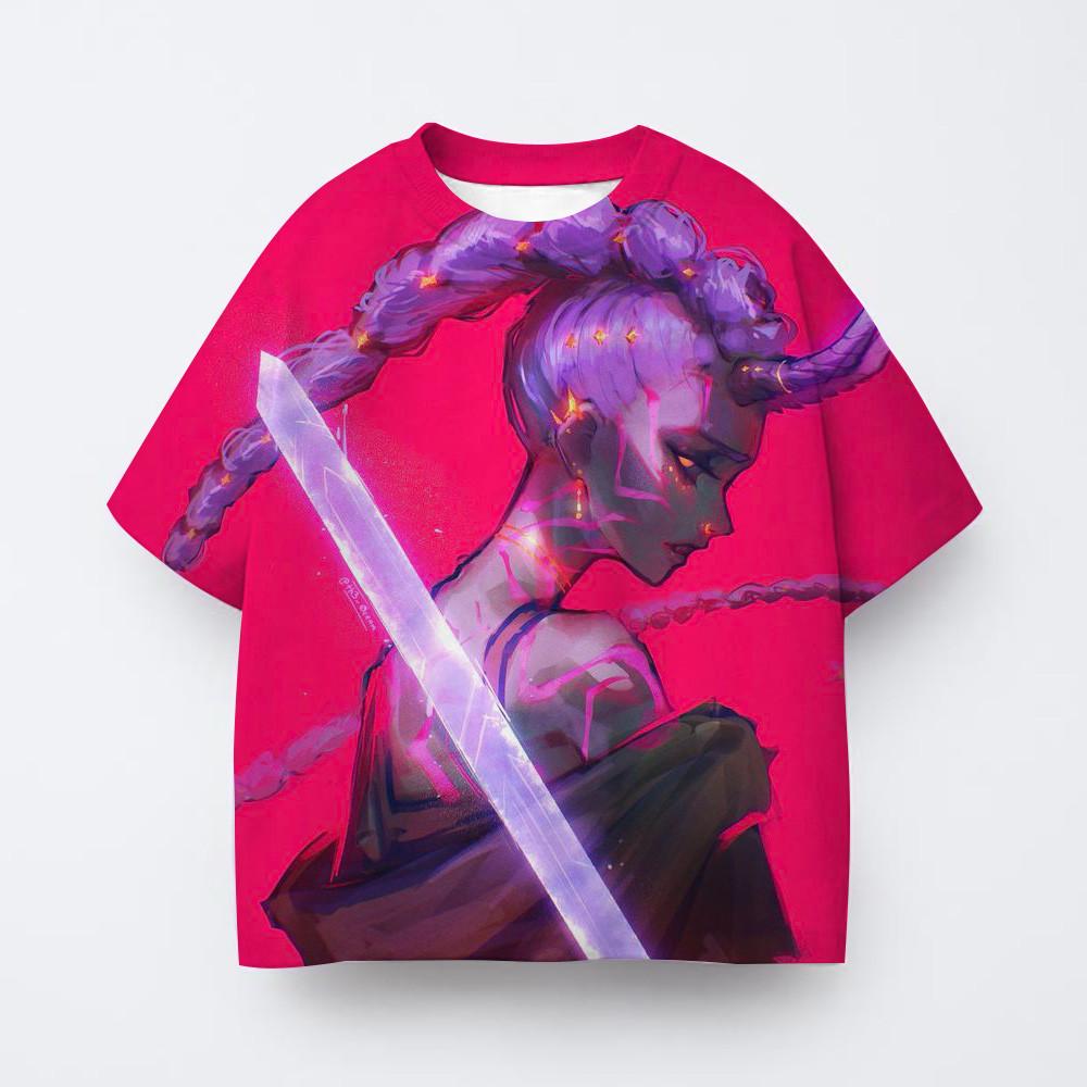 Kpop witch hunting group 3D printing children's T-shirts, girls' cartoon T-shirts, boys' anime T-shirts, children's Kawaii T-shi