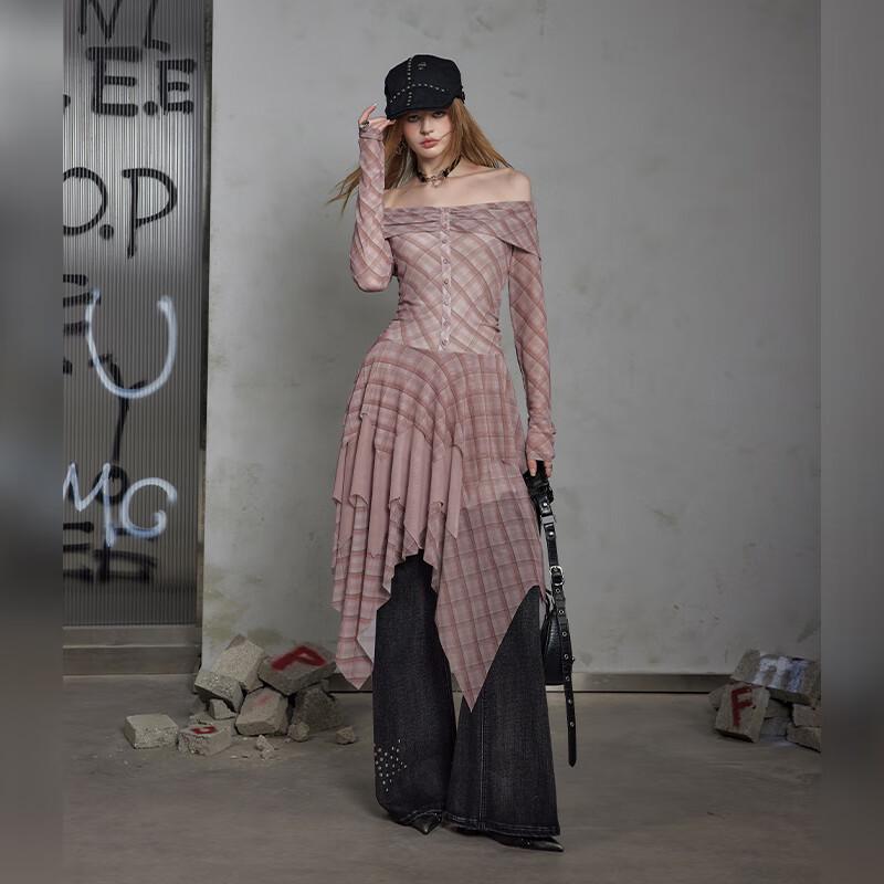 unifree Sexy Off-Shoulder Asymmetrical Hem Dress