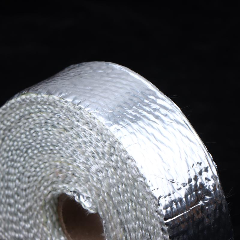 Nastro Termico per Silenziatore di Motocicletta Fascia di Scarico Heat Wrap Scudo Termico Isolamento Con Fascette in Acciaio Inossidabile 5M Foglio di Alluminio