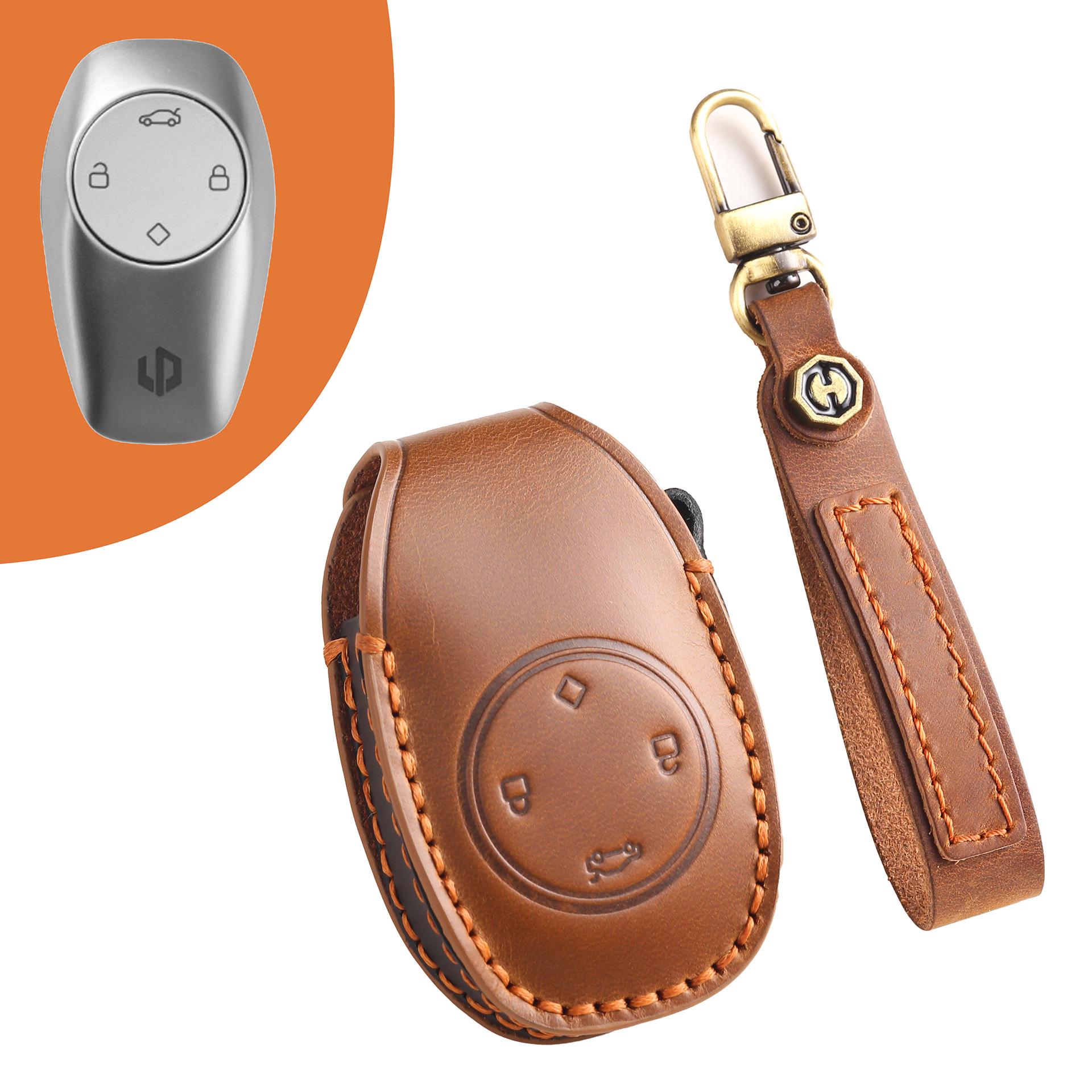 

Кожаный чехол для ключа Leapmotor T03/C11/C01/S01 коричневый