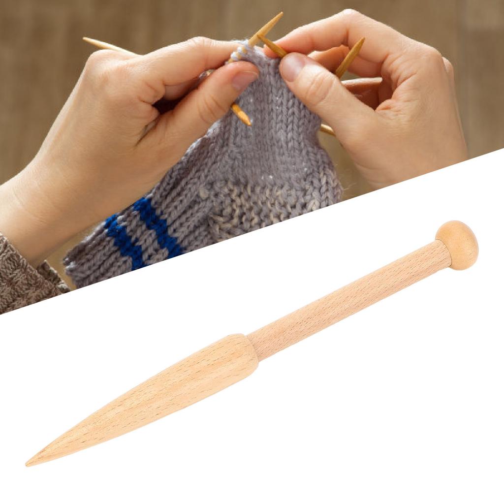 Trespolepinne Enkelthode trestrikkepinner Bøk Håndverk Veving Vevemaskiner Verktøy 17.