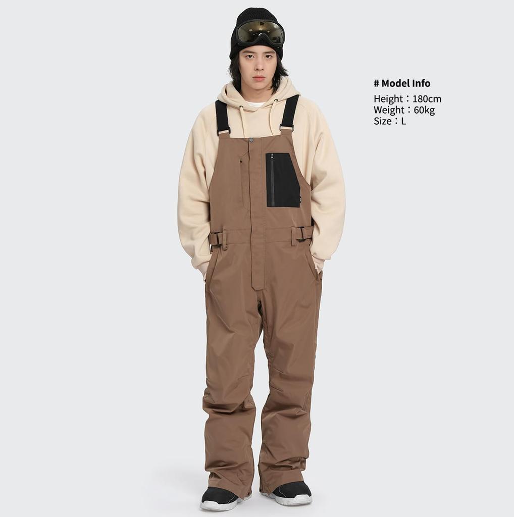 Acrais Available in 6 and XXL Men's Snowboard/Ski Pants/Bib Pants/Overalls (Single Item) - Sizes XS, S, M, L, XL, (AL-SP2207, AL-SP2207LMK-BL)