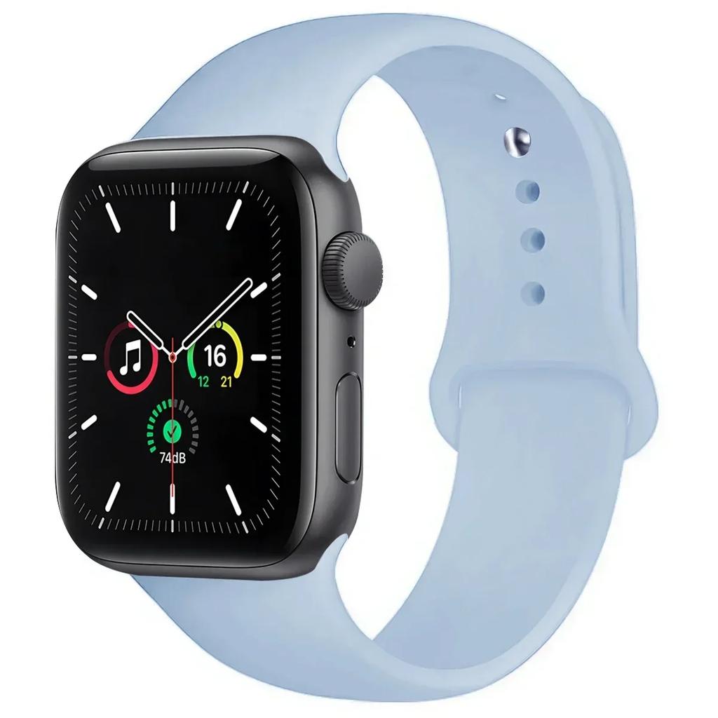 Silicone Band For Apple Watch straps 45mm 44mm 40mm 41mm 42mm-46mm sport bracelet iwatch series 8 7 6 5 4 3 SE 9 10 Ultra 2 49mm