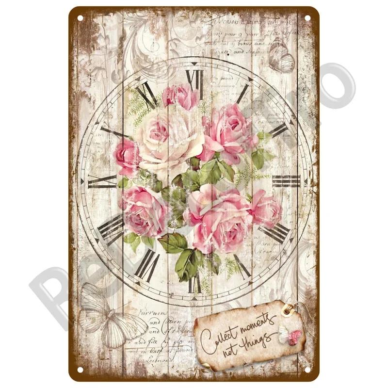 Metal Sign For Bar Home Wall Decor Art Tin Signs Flower Poster Gift Birds Vintage Metal Plaque Plates Decor Garden Flower Rul