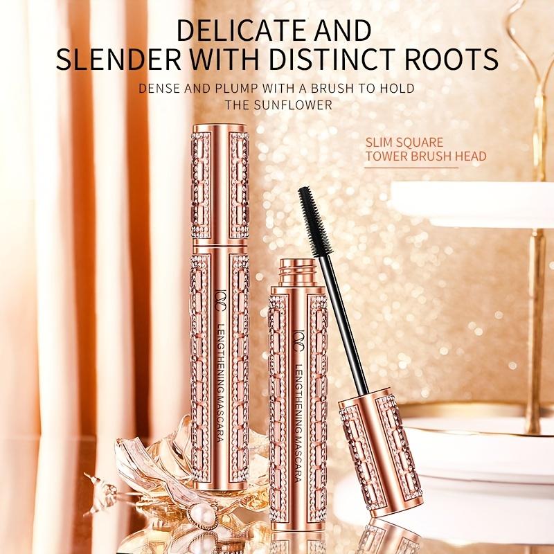 Mascara allongeant luxueux Formule longue tenue et imperméable Mascara noir Sans grumeaux Volumisant Recourbant Cils Maquillage des yeux
