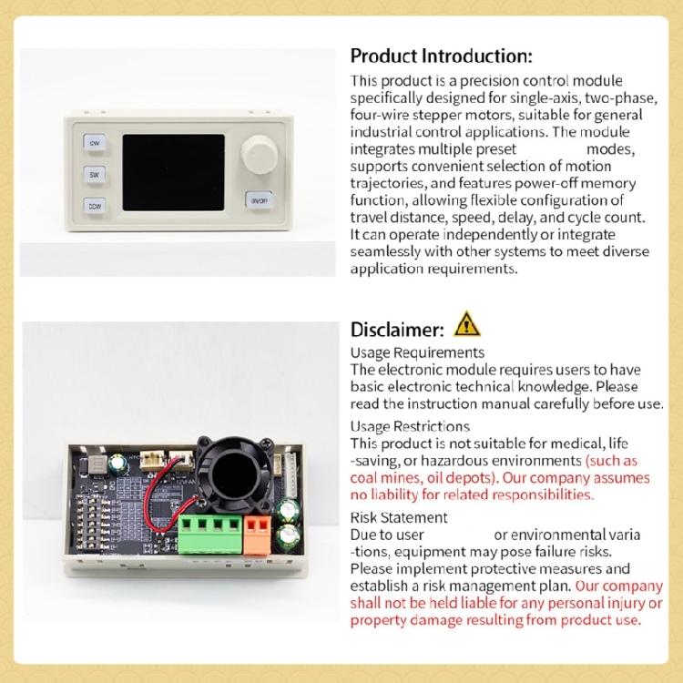 Stepper Motor Controller Customizable Cycles Speed Delay For 42 57 Motors Integrated LCD Panel Industrial Automation