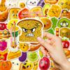 10/30/56pcs Funny Cute Creative Food Meme Stickers Kawaii Fruit Rice Bread Cartoon Sticker Fridge Phone Suitcase Decals Toy Gift
