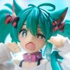 Hatsune Miku Model Anime Girl Figures Cat Ear Sitting Posture Short Sleeved Pajamas Figurines Car Decoration Doll Kids Toy Gifts