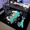 1PC Custom Name Retro Camper Journey Theme Floor Mat Ideal for Living Room, Game Rooms, Office, Bedroom, Floor Mat Playful Design