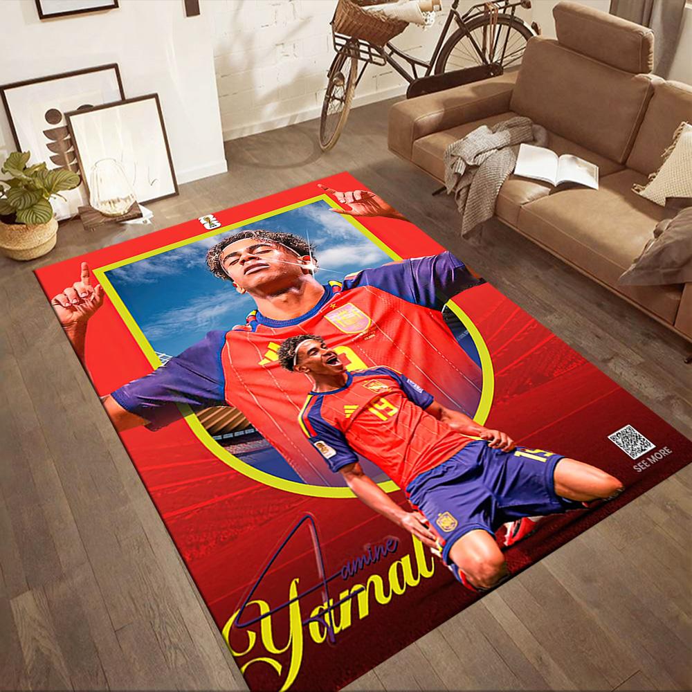 Lamine Yamal Square rugs are a great choice for living rooms, bedrooms, home décor, and as gifts.