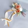 Wedding Aisle Pew Flowers Artificial Elegant Rose Flowers Chair Decorations for Special Events
