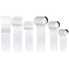 36Pcs Black Gold Cutlery Set Knives Dessert Fork Coffee Spoon Dinnerware Flatware Stainless Steel Silverware Party Tableware Set