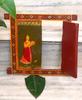 Handmade Radha Krishna Painting: Vintage Wooden Window Wall Decor