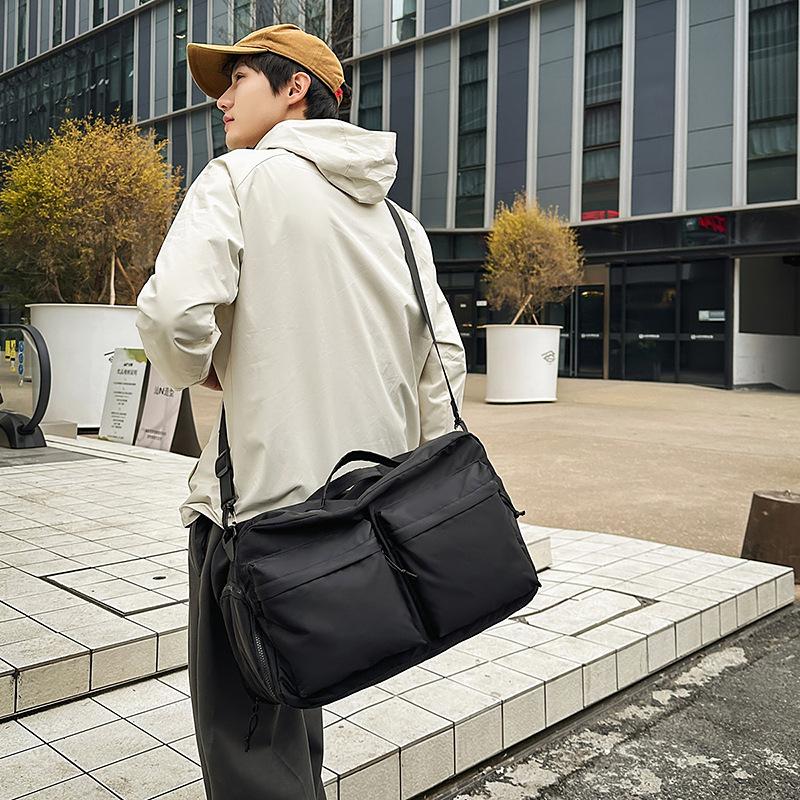 Travel bag Women's portable fashion large-capacity fitness bag Men's short business trip Travel storage luggage Sports trendy bag