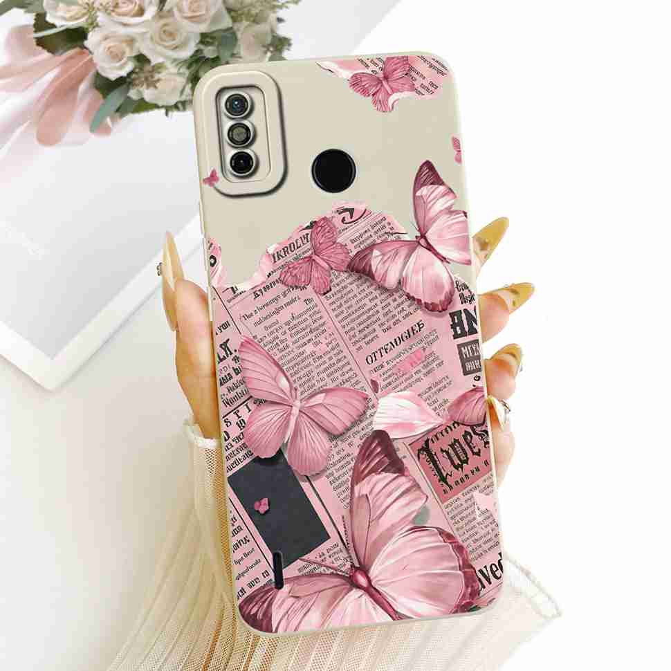 For Tecno Spark Go 2020 CAse Petty Girl FLower Silicon Soft Case Cover For Tecno Spark Go SparkGo 2020 KE5 Fundas Bumper
