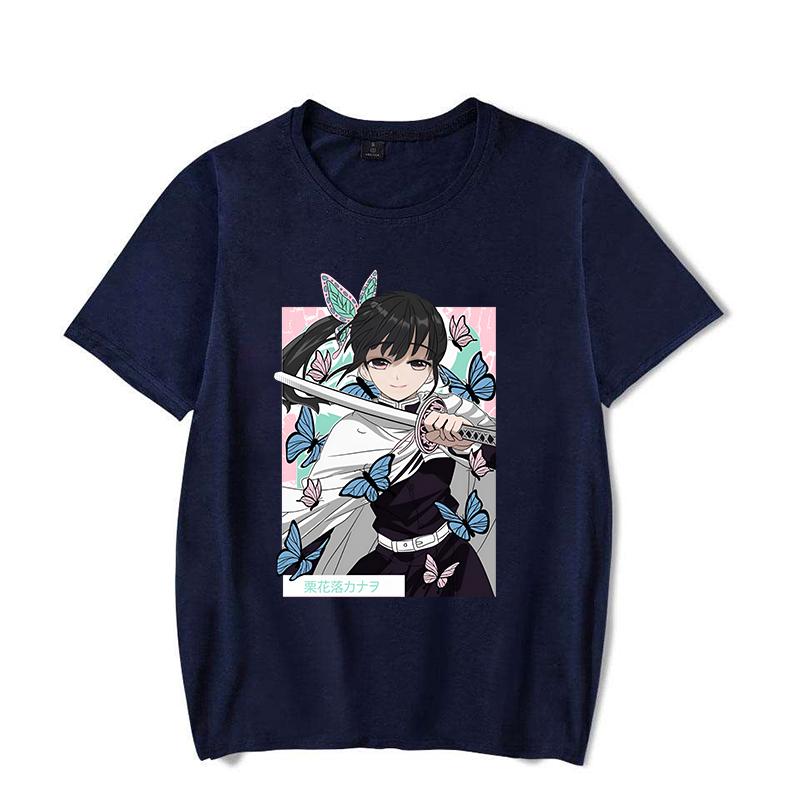 Hot Anime Tsuyuri Kanao Printing T Shirt Men/Women Tops Tees Summer Cool Personality Loose Short Sleeve