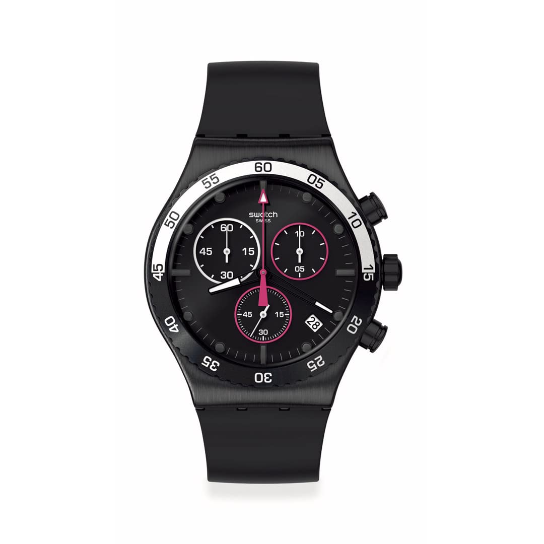 

Наручний годинник MAGENTA AT NIGHT NEW IRONY CHRONO YVB413 Чорний [Swatch]