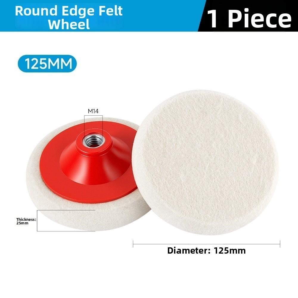 Thickened Wool Polishing Wheel 115/125mm Mirror Polishing Pad Practical Sanding Disc for Marble