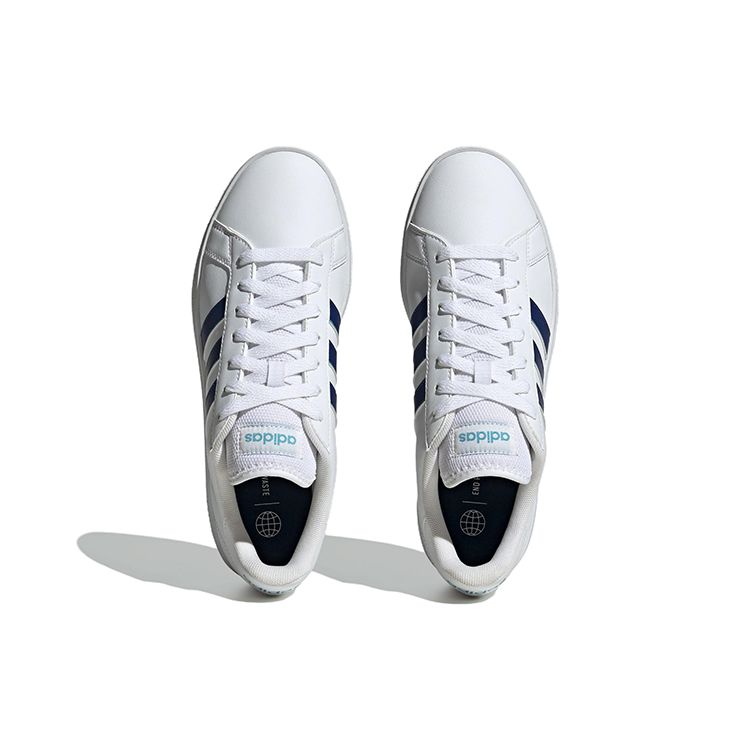 Adidas Neo Grand Court Low Top Skate Shoes Men Sneakers White Blue HP2578